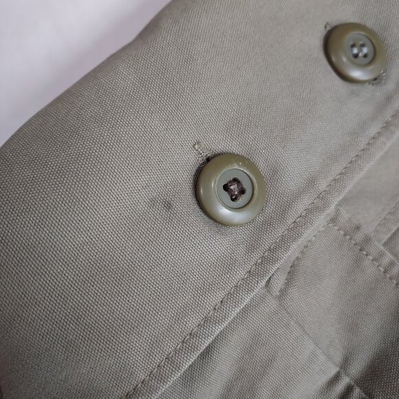 Topshop Jacket Women US 10 M Double Breasted Olive Green Lined Military Buttons - Picture 14 of 14